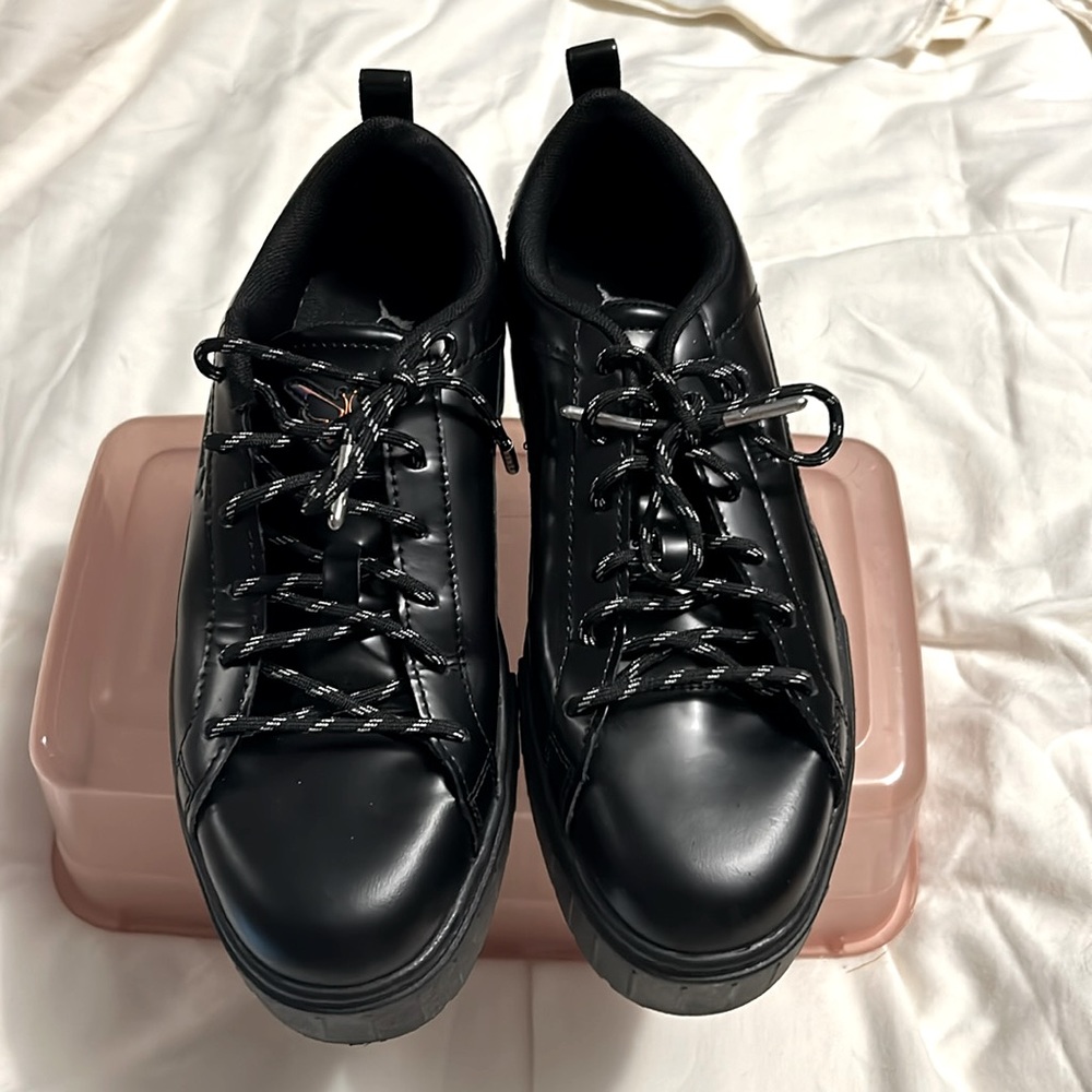 Puma X Dua Lipa Mayze Flutur black lace up platform sneakers